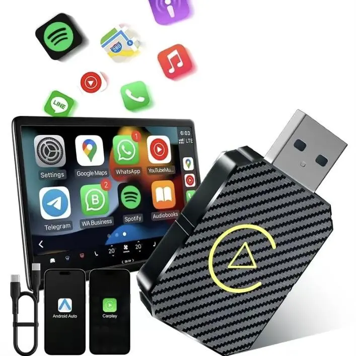Mini Wireless Carplay Adapter, Convert Wired to Wireless CarPlay, Carplay Dongle for Cars from 2016+ & iOS 10+,Not for BMW, Tesla