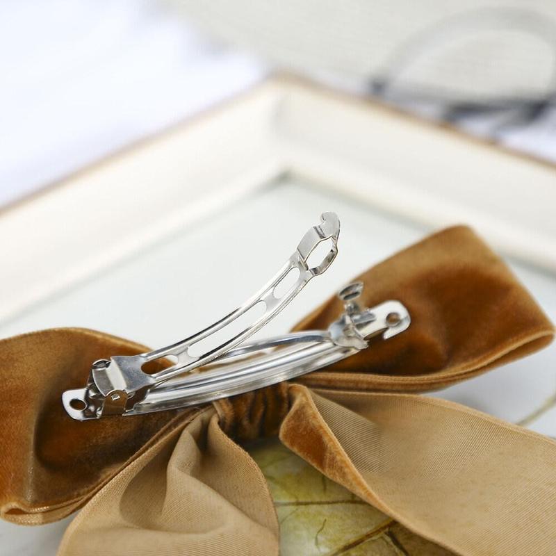 AWAYTR Cute Large Velvet Hair Bows for Women Big Ribbon Bows for Hair Long Tail Bow Hair Clips Elegant Hair Barrettes Hair Accessories for Girls