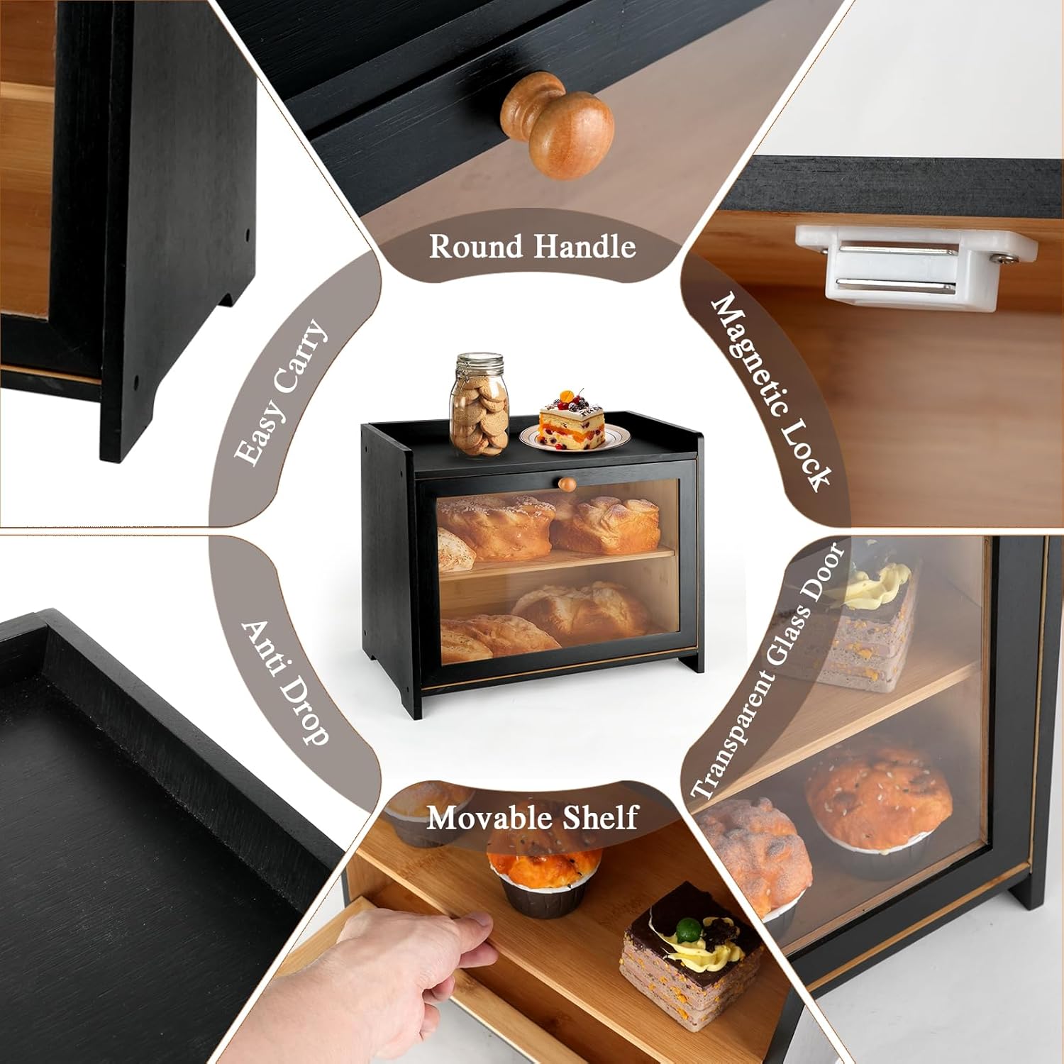 SICANDAENHK🖤 Farmhouse vibes + smart storage = your new kitchen obsession!🥖 BreadBox HomeOrganization