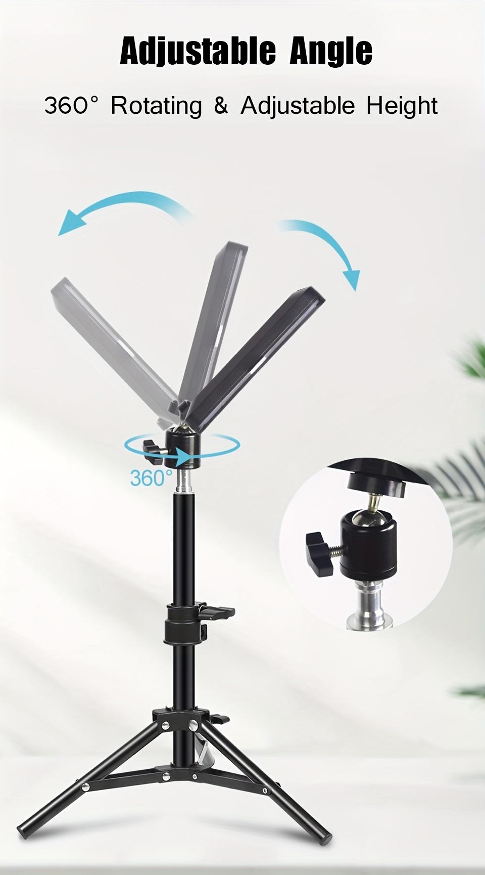 2/3pack Vloging Photo Studio LED Video Fill Lamp Light Panel Photography Lighting Kit Dimmable 5600K Video Studio Streaming Lights with Adjustable Tripod Stand and 4 Color RGB Filters for Table Top Photo Video Shooting