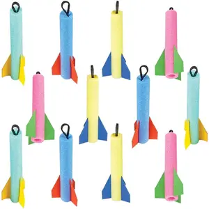 Foam Finger Flyer Rockets - Pack of 12-6.5 Inches Big - Assorted Colors - Slingshot Method to Fly High - Fun Carnival Toy and Party Favor - Amazing Gift Idea for Boys and Girls Ages 3+fidget toys