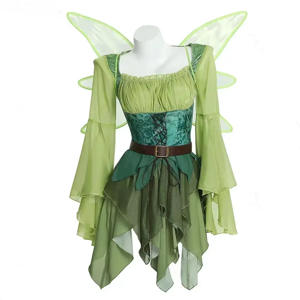 Women's Elf Medieval Wizardry Wizard Dress Halloween Cosplay Costume