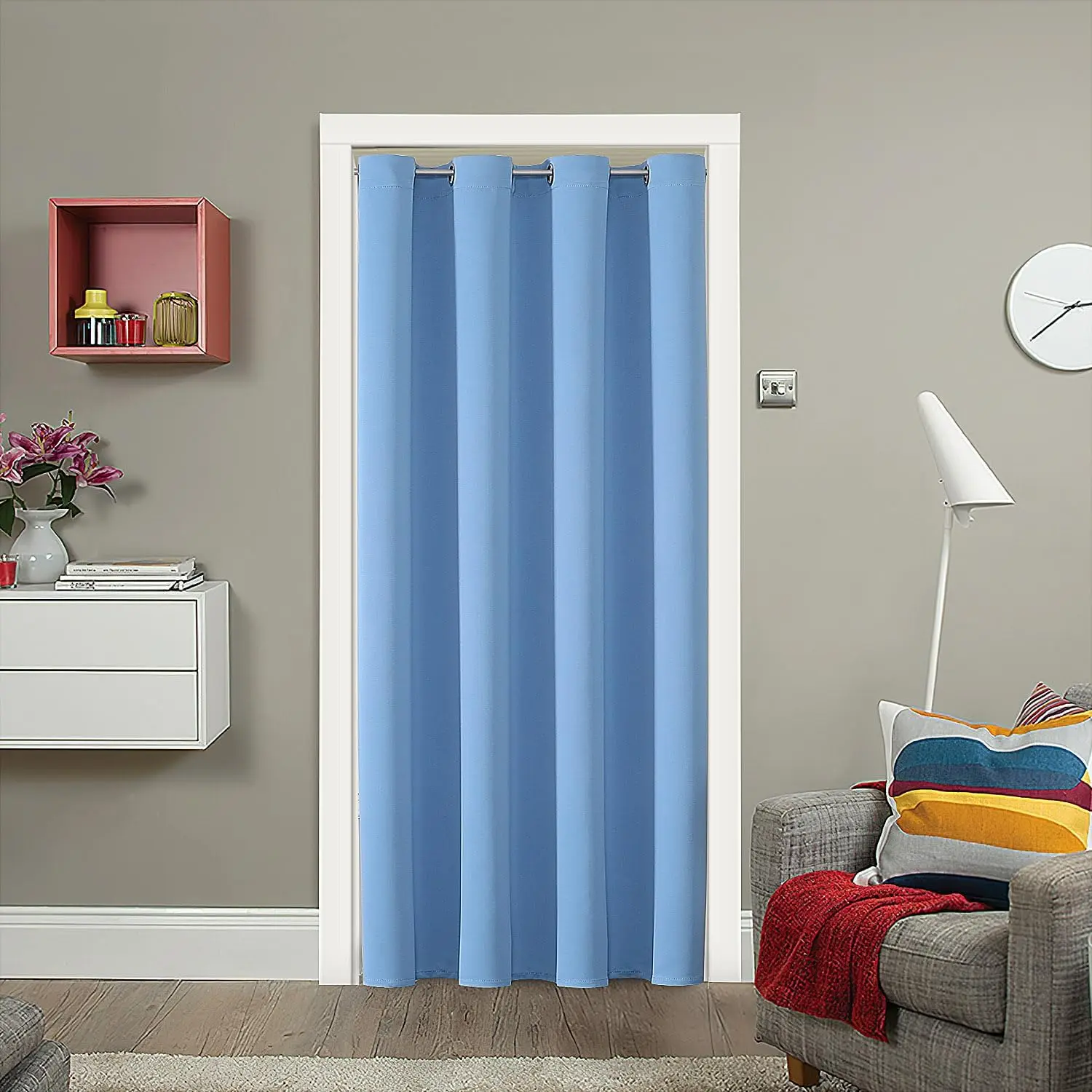 1-Panel Grommet 100% Blackout Solid Color Curtain for Doors & Windows, 39x78in, 6 Color Options, Thermal Insulation, Noise Reduction, Energy Efficient, Privacy & Style Enhancement