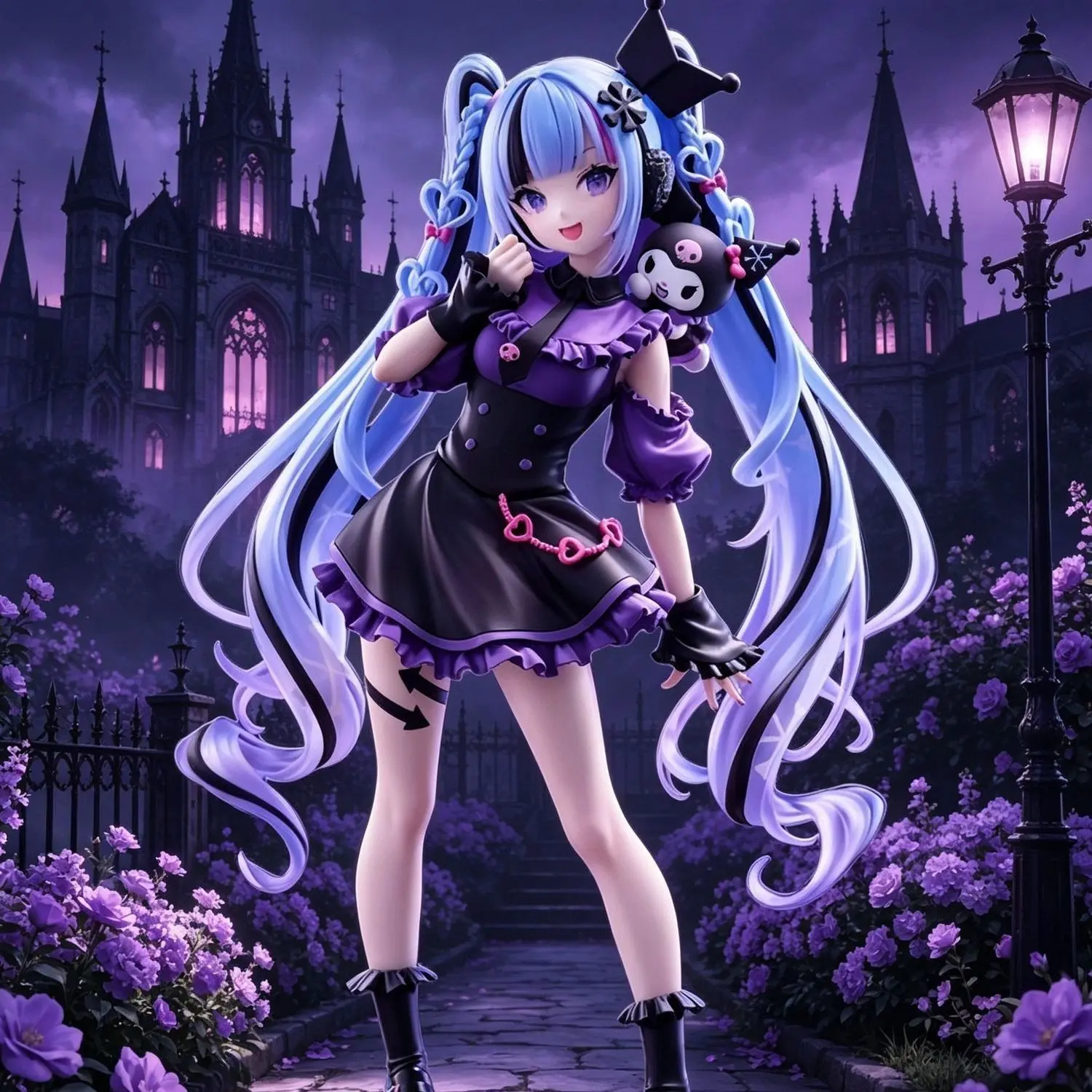 Kurumi Hatsune Miku Figure Series, Anime Secondary Dimension Model, Desktop Decorative Item, Collectible Gift, Scene Prize