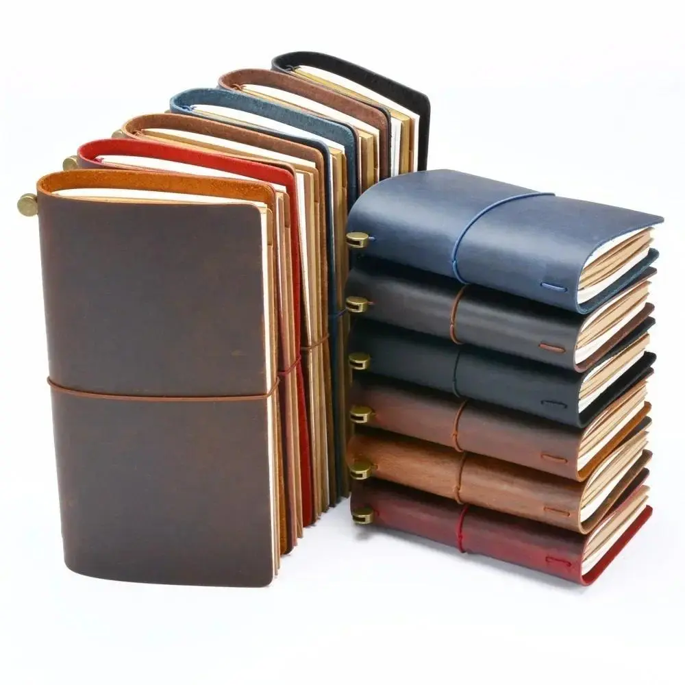 Moterm TN Series Cowhide Leather Notebook Cover - 100% Genuine Handmade Vintage Journal Planner, Replaceable Inserts Compatible Travel Diary Sketchbook (DIY Specialty Supply), Embossed