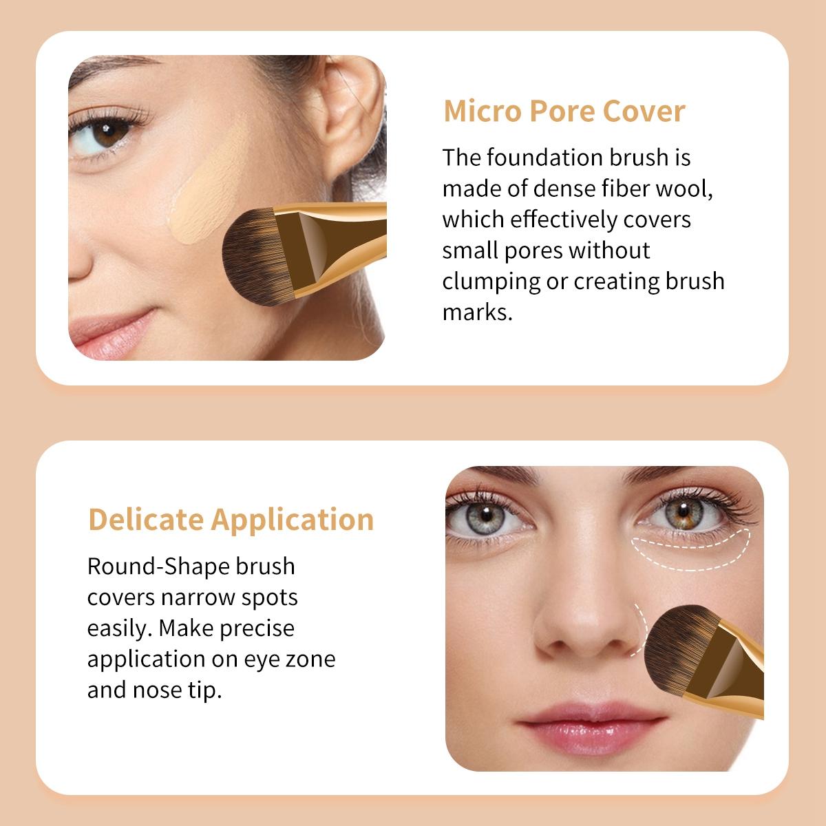 Makeup Brush, Foundation Brush, Contoured Foundation Brush, Mask Brush, Makeup Accessories, Professional Makeup Tool for Women & Girls