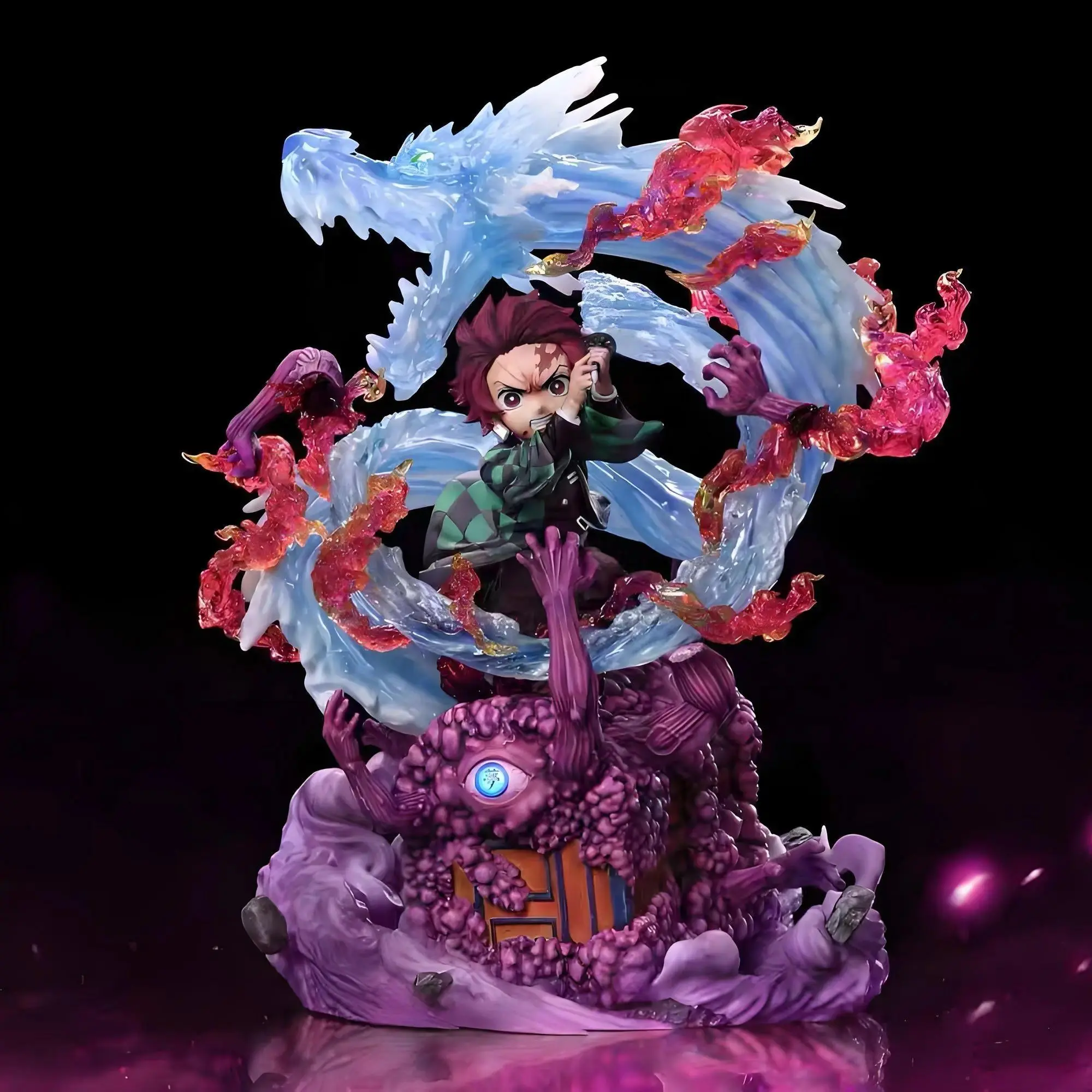 18CM demon slayer figuras G5 Water Breathing Tanjiro Glowing Collectible Desktop Vehicle-mounted  Gift Favorite PVC figures