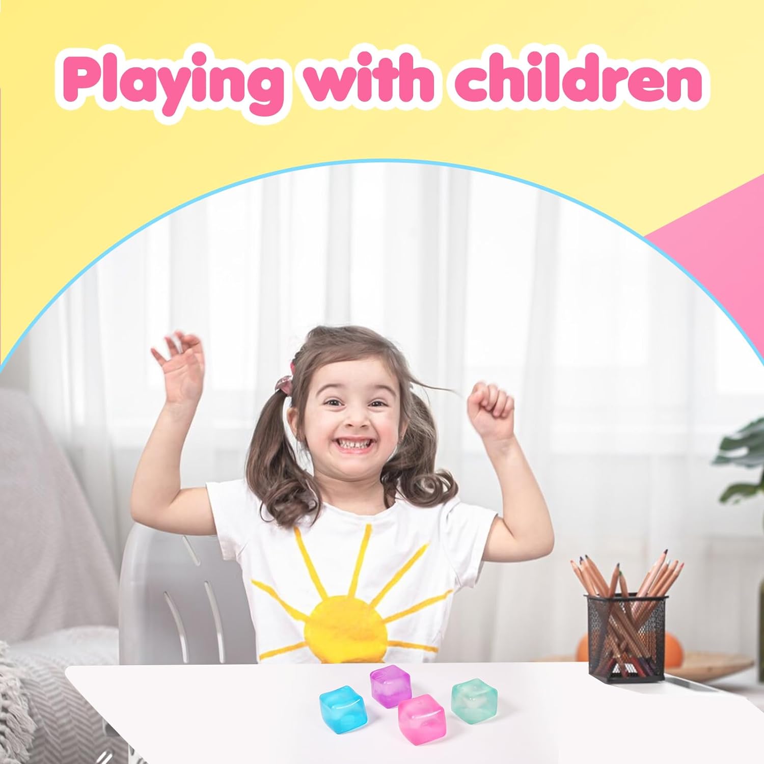 High Density Gel Ice Cube Square Decompression Vent Toy Squishy Stress Ball Squeeze Toys Stress Relief Sensory Toy squeeze toys