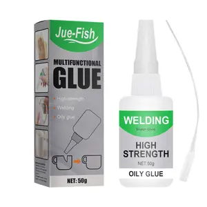 Jue-Fish 50g Multi-Functional Ceramic Adhesive, Waterproof Transparent Quick-Drying Glue for Glass, Wood, Universal Hardware Adhesive