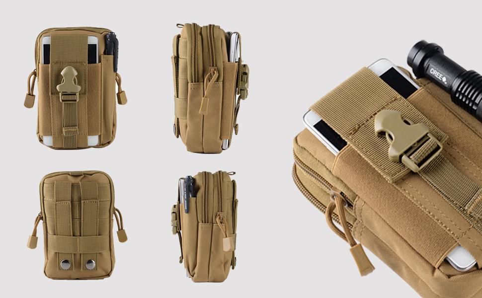 Tactical Waist Belt Bag |   Universal Outdoor EDC Military Holster Wallet Pouch Phone Case Gadget Pocket for iPhone Samsung