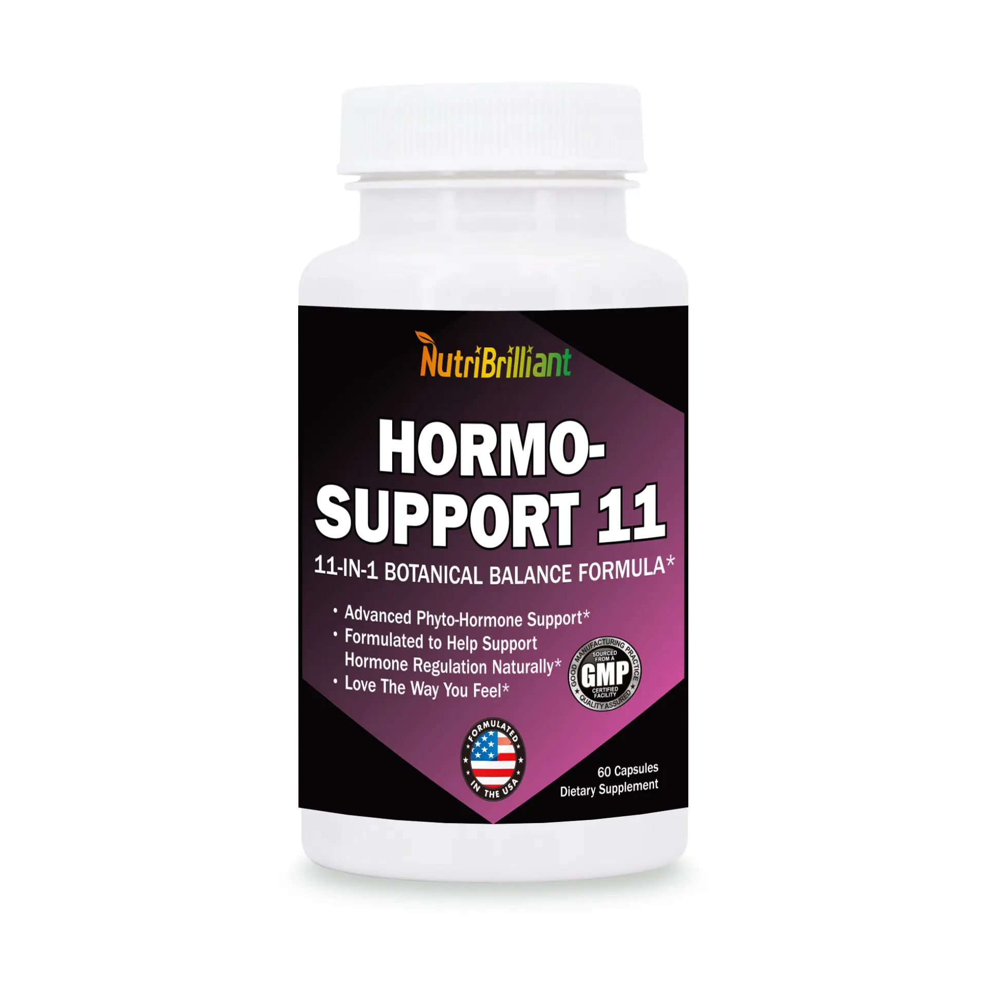HORMO-SUPPORT 11 11-IN-1 BOTANICAL BALANCE FORMULA*· Advanced Phyto-Hormone Support*Formulated to Help SupportHormone Regulation Naturally*GMPLove The Way You Feel