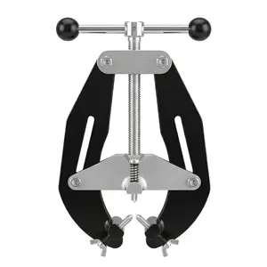 2 to 6 in Pipe Clamp, Black High Strength Ultra Clamp with Quick Acting Screws, Steel Pipe Alignment Tool with Lightweight Design, t-Handle Rapid, Adjustment Screws