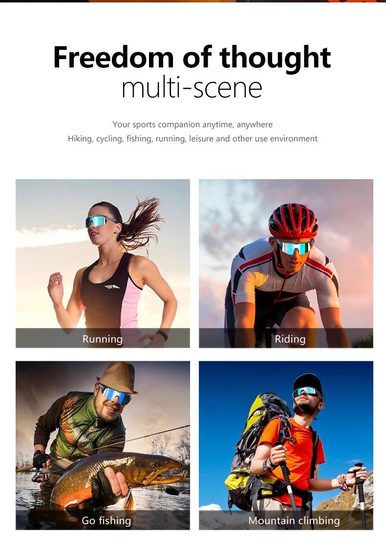 New smart glasses, Bluetooth glasses, cycling glasses, UV400 anti-blue light three-in-one outdoor cycling functional sunglasses, AI sports glasses