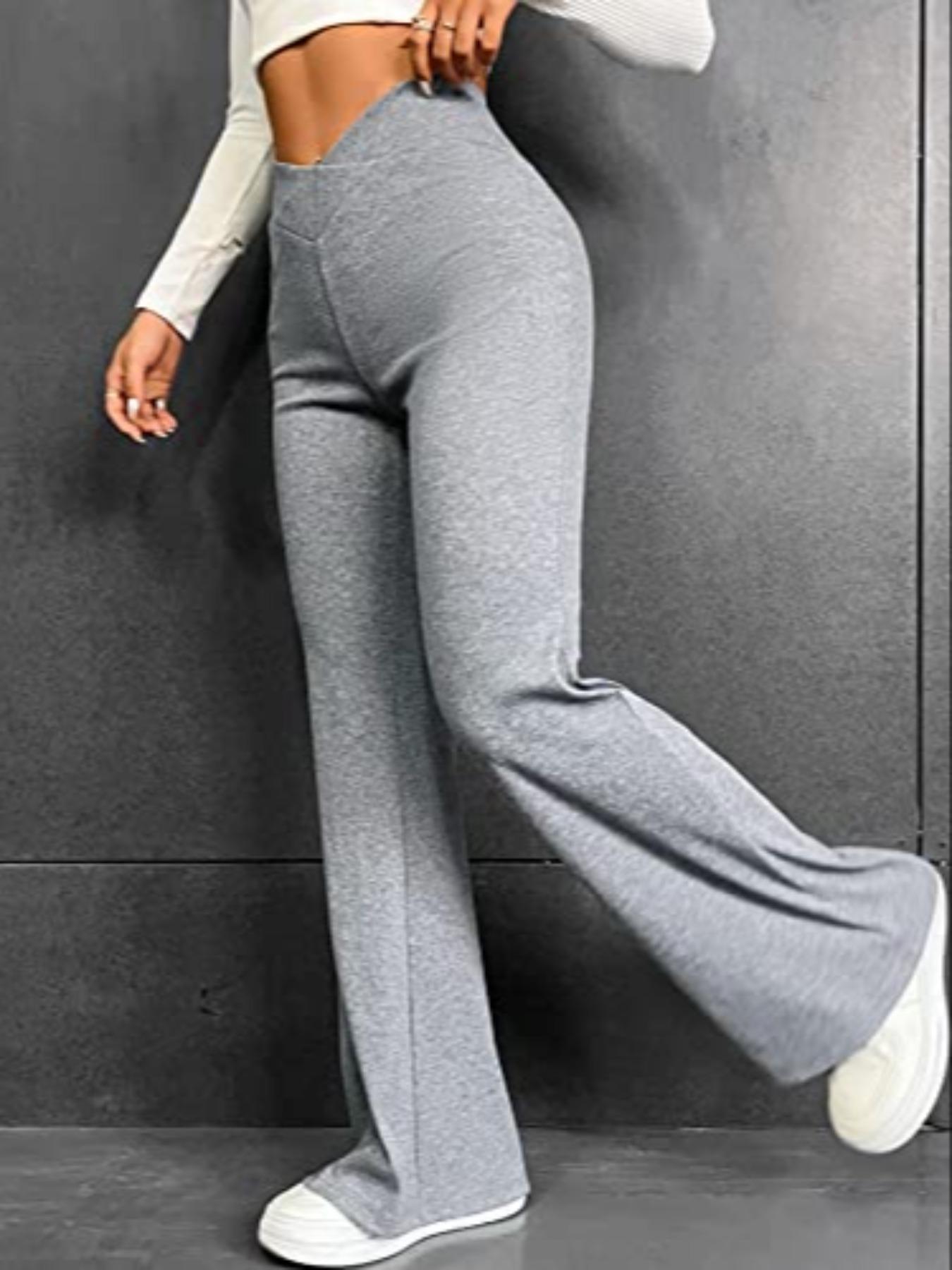 Plus Size Women's Solid Color Casual Skinny Pants, High Waist Stretchy Leggings for Daily Wear & Comfortable Fit