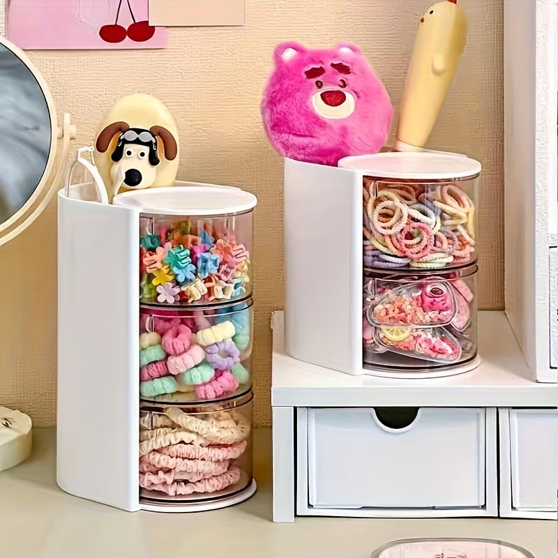 Rotating Multi-Layer Transparent Storage Box, Dustproof Plastic Organizer, Cosmetic Eyebrow Pencil Holder, Jewelry and Hair Accessories, Cosmetics Organizer Storage