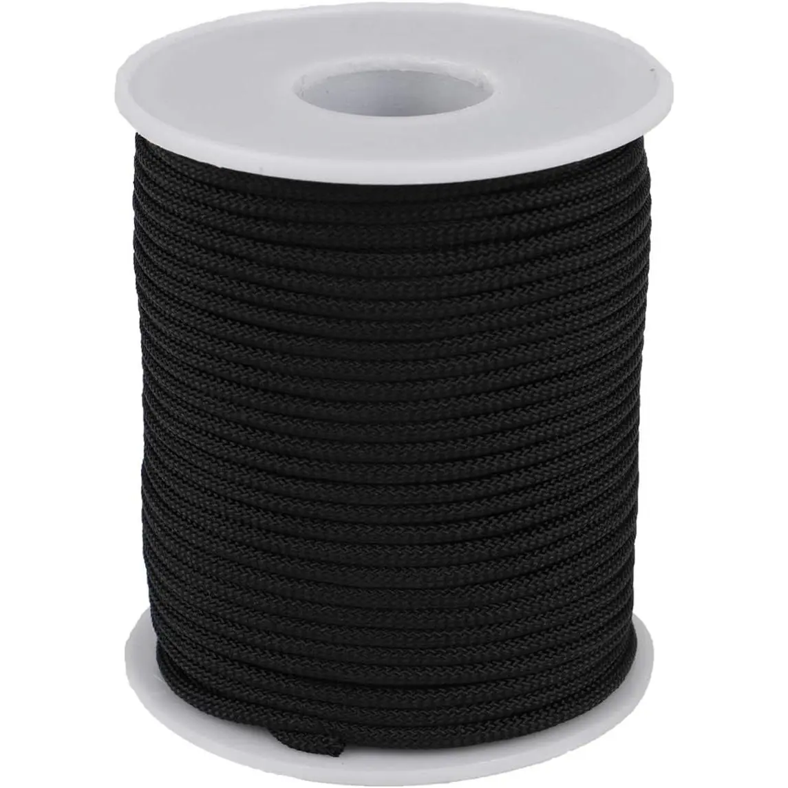 Braided Nylon Twine Cord Thread String for Necklace Bracelet  Making Crafting Accessories (2mm-98feet, Black)