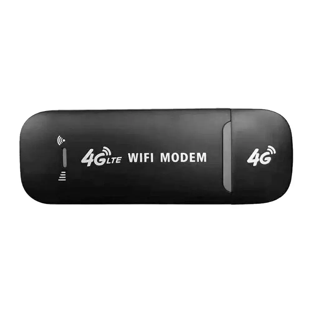 Portable 4G LTE Wireless Travel WiFi Modem Router (Mid), Black Plastic, USB Port Plug-and-Play, Stable Easy Connection, Supports Up to 10 Users for Micro SIM Card, Phone, PC, Wireless Router, Modem Wifi, Travel Wifi Router