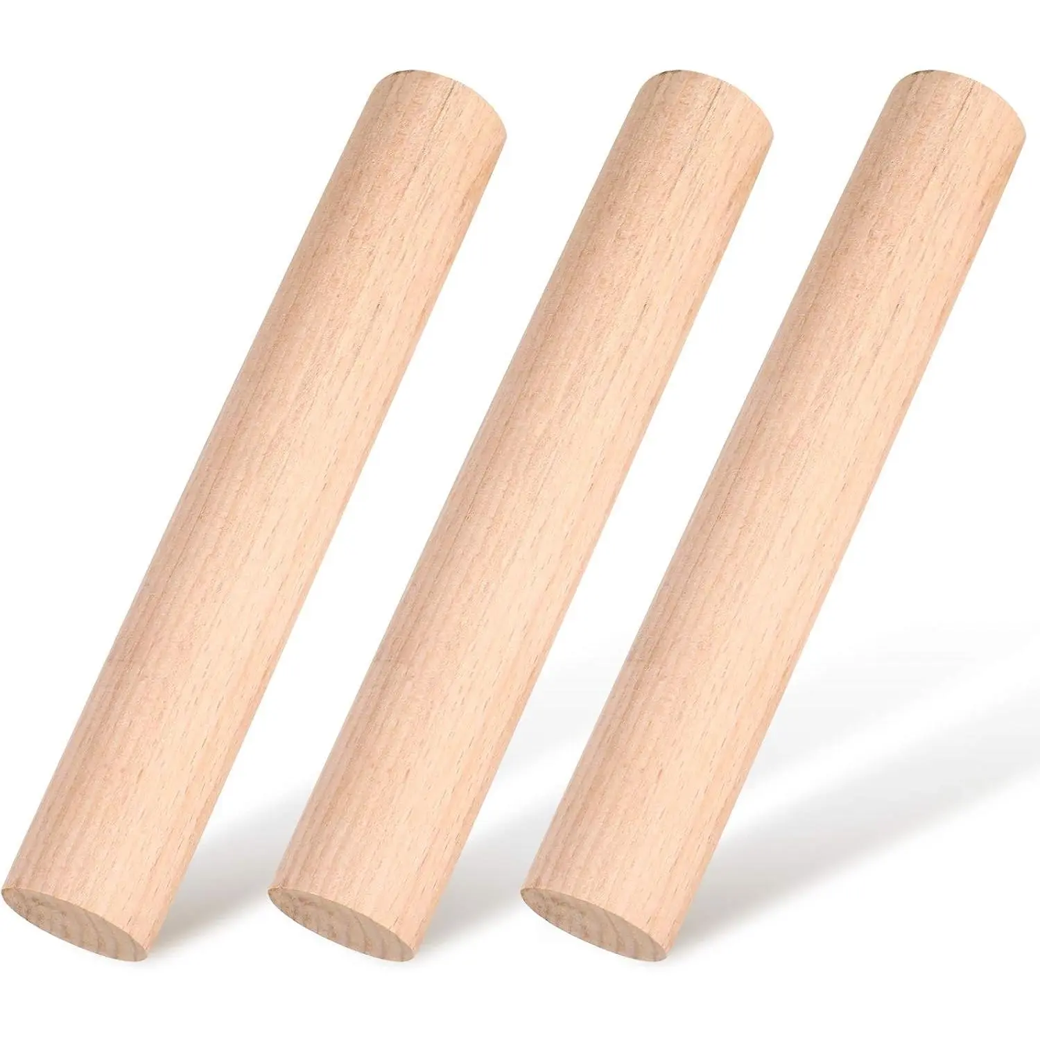3 count Small Rolling Pin  Mini Dumpling Dough Roller, 6.3 in | Wooden Baking Roller, Mini Rolling Pins for Crafts, Kitchen Utensil Tool for Bread Pastry Cookies Pizza Pie, Cylinder Style