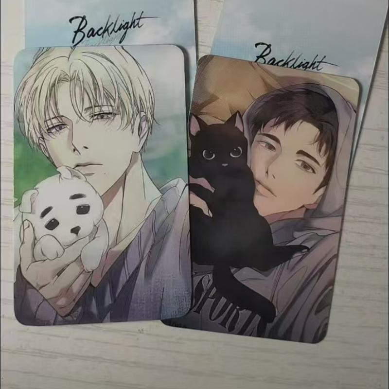2 Pcs/Set Korean Manhwa Backlight Cute Boys Lomo Card Yingyun,Shuren Characters HD Photocard for Fans Collection Decoration Gift