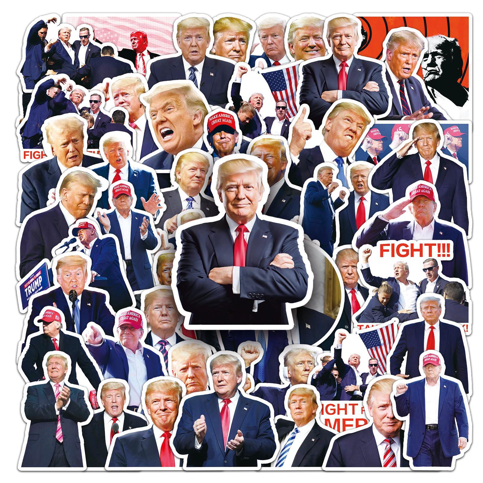 Trump Themed Sticker, 249pcs/set DIY Decorative Sticker, Waterproof Decorative Sticker for Phone Case, Laptop, Skateboard, Scrapbook, Journal, Ornaments