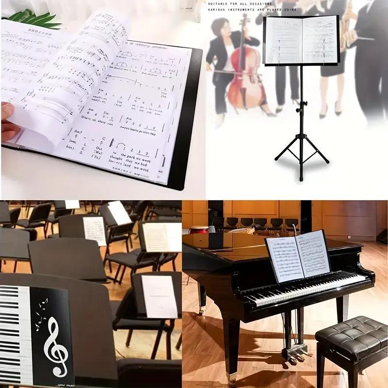 Music Note Pattern File Folder, 40 Pockets File Folder, Organize and Protect Your Sheet Music and Files, Document Organizer, Office Stationery & Supplies