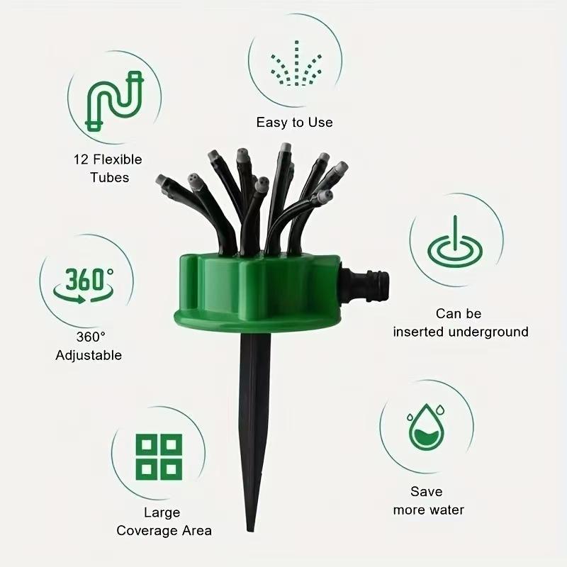 Multifunctional Adjustable Direction Sprinkler, Garden Irrigation Head, Lawn Watering Set, Outdoor Gardening Tool, Durable & Efficient, Water Sprinklers