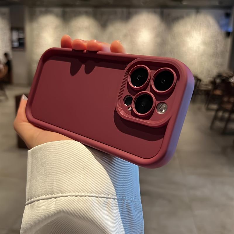 Simple Solid Color Full Protection Shockproof Apple Phone Case, Suitable for iPhone 17/16/15/14/13/12 Pro/Plus/Pro Max/Air/MINI/XS Max/X/XS, Fashionable, Durable, and High-Quality Soft