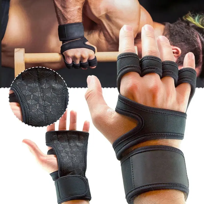 Training Sport for Men Women Workout Gloves Fitness Body Building Weightlifting Gym Hand Wrist Palm Protector Gloves