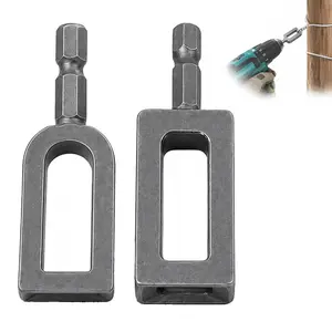 Wire Twister Tool for Drill, Heavy Duty Drill Wire Twister for 9 & 11 Gauge Fence Wire, Wire Twisting Tool with 1/4" Hex Shank for Fence Repair, Rebar Tying, Farm, Garden and Construction (9#+11#)