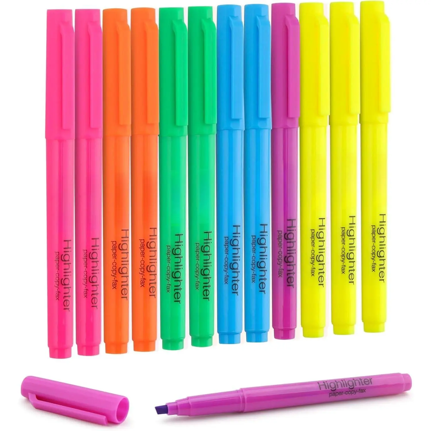 Highlighters  Colors,Chisel Tip Marker Pens,12-Count,21304