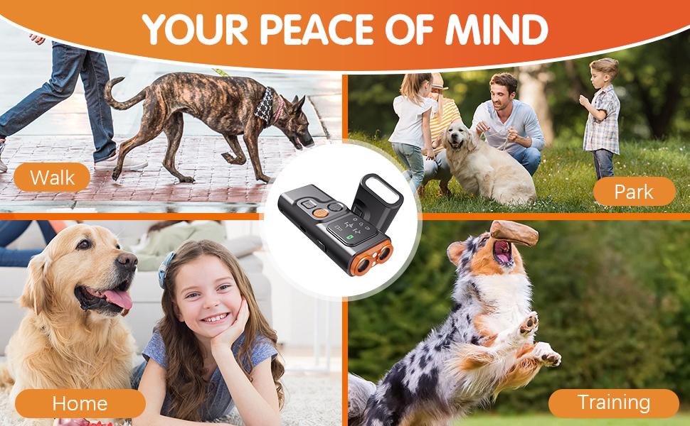 Dog Bark Deterrent Devices, Ultrasonic Anti Barking Device for Dogs Can Stop Bad Behavior, Portable Dog Training Device, with HD Display and LED Flashlight, No Need Yell Or Swat, Just Point to A Dog