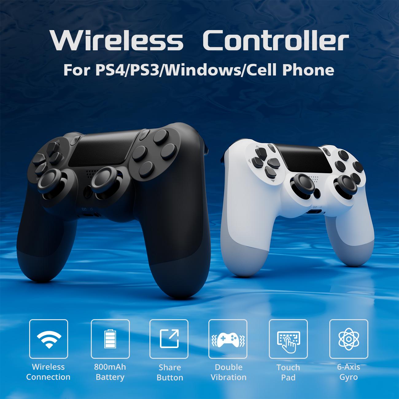 Black  DigitalWireless Controller for PS4- Dual Vibration, 6 Axis Motion Control & Linear Triggers, Compatible with PS4/PS3/PC/iOS/Android -Camouflage Red