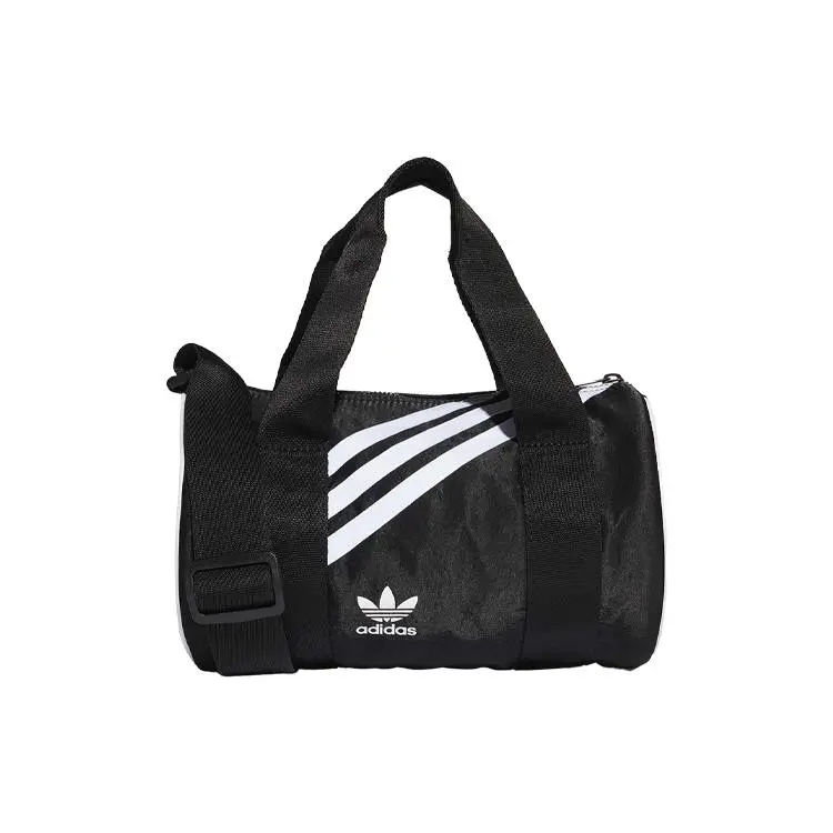 Adidas Originals Mini D Nylon Gym Bag for Men and Women – Classic Three-Stripes Design in Black