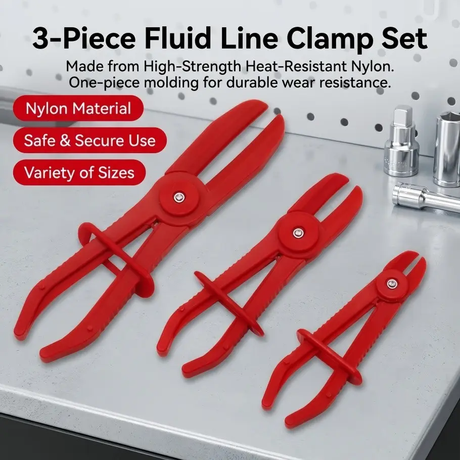 3pcs Plastic Pliers Set, Cutting & Sealing Pliers, Automotive Oil Pipe Clamp Tools, Non-Conductive, Lightweight, Durable, Hand Tool Kit