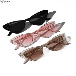 Women's 3-Pair Small Cat Eye Sunglasses Set, Retro Vintage Narrow Skinny Cateye Eyewear, Cute Aesthetic Slim Frame, Lightweight Trendy Sports & Outdoor Eyewear for Summer Street Party, Daily Casual Use, Women's Sunglasses