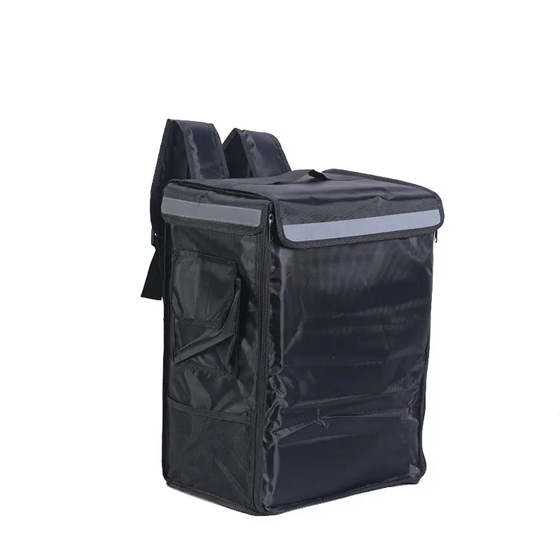 Waterproof Insulated Food Bag, Cooler Lunch Bag, Thick Aluminum Foil Lining, Reflective Strips, Multiple External Pockets, Ideal for Daily Commute, Outdoor Camping