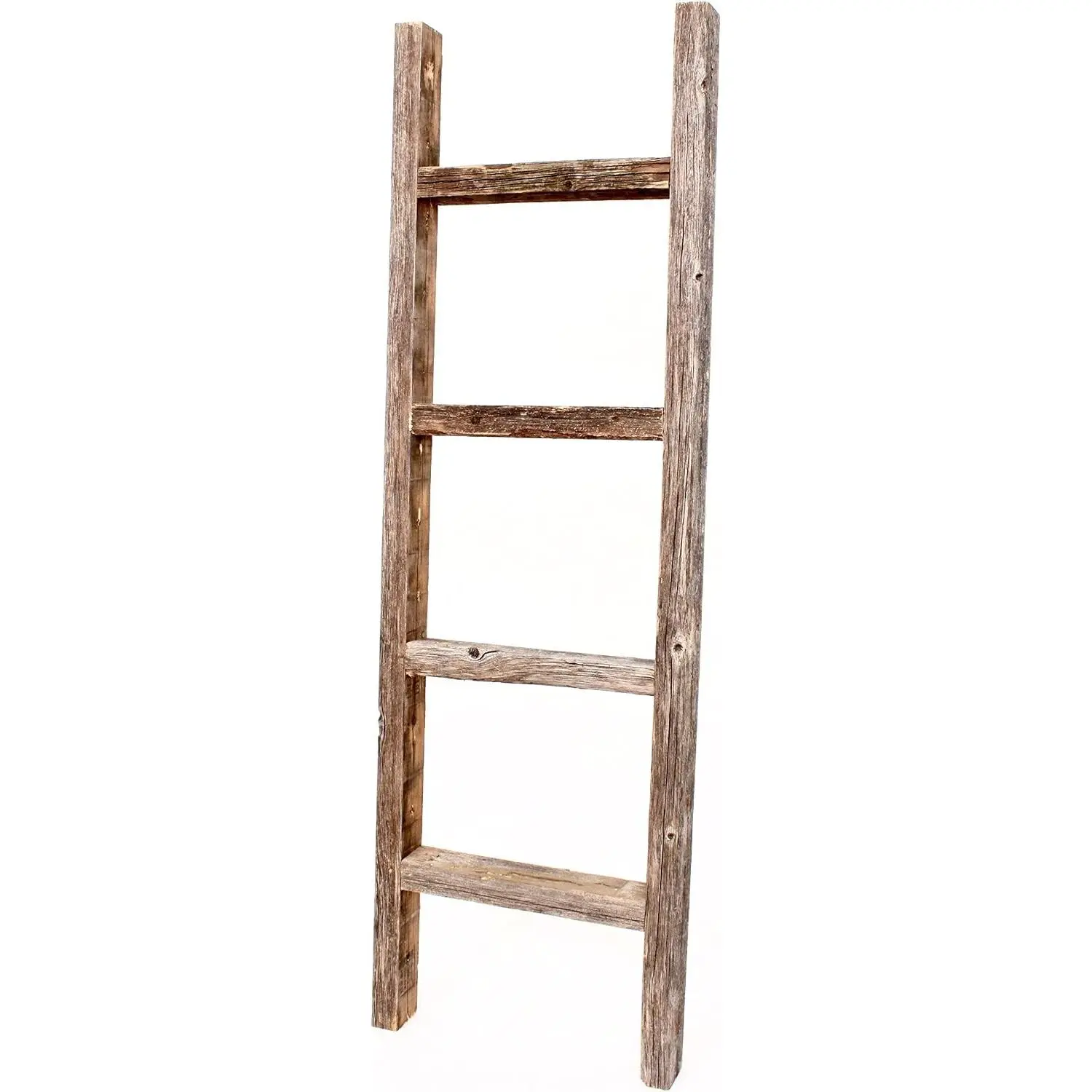 Rustic Decorative Ladder - 100% Upcycled Wood (48" x 12" x 1.5") – Crafted for everyday use. Easy installation. Rustic style.