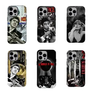 Scar.face Re.tro Gang.ster Pre.mium Phone Cases,Iconic Tony Montana Movie Art, Shockproof & Scratch-Resistant Covers,for iPhone17/16/15/14/13/12/11 Pro Max Plus for Samsung phones, ideal Gift Choice for men and women.A good gift for fans.