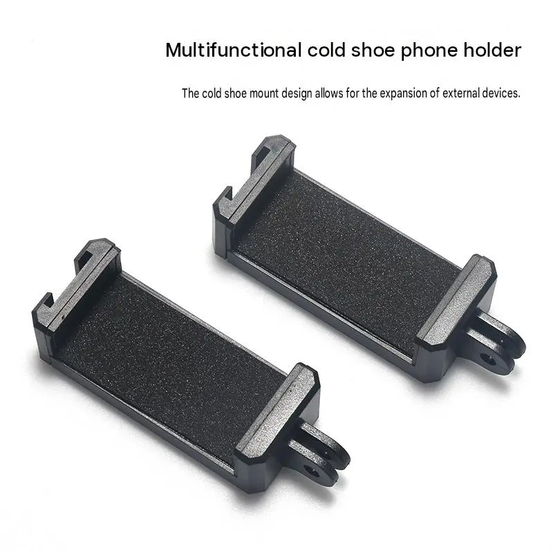 Rotating Smartphone Clamp for GoPro-Style Camera Mounts, Phone Holder Adapter for Chest Straps and Hands-Free Video Recording Setups