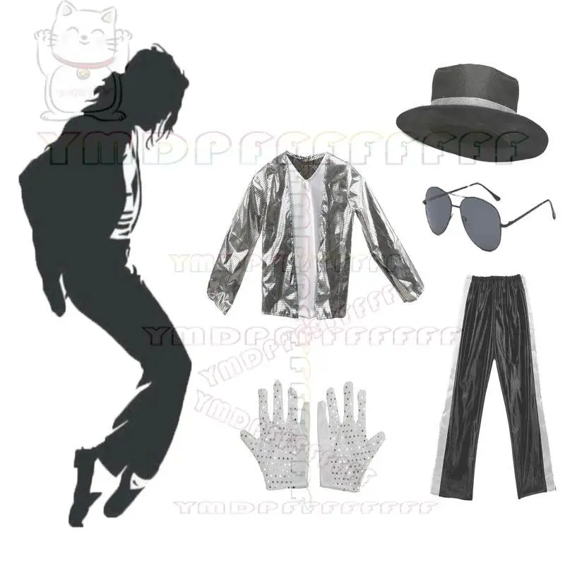 Black Michael Jackson cosplay set world's top dance king not surpassed Halloween hot selling