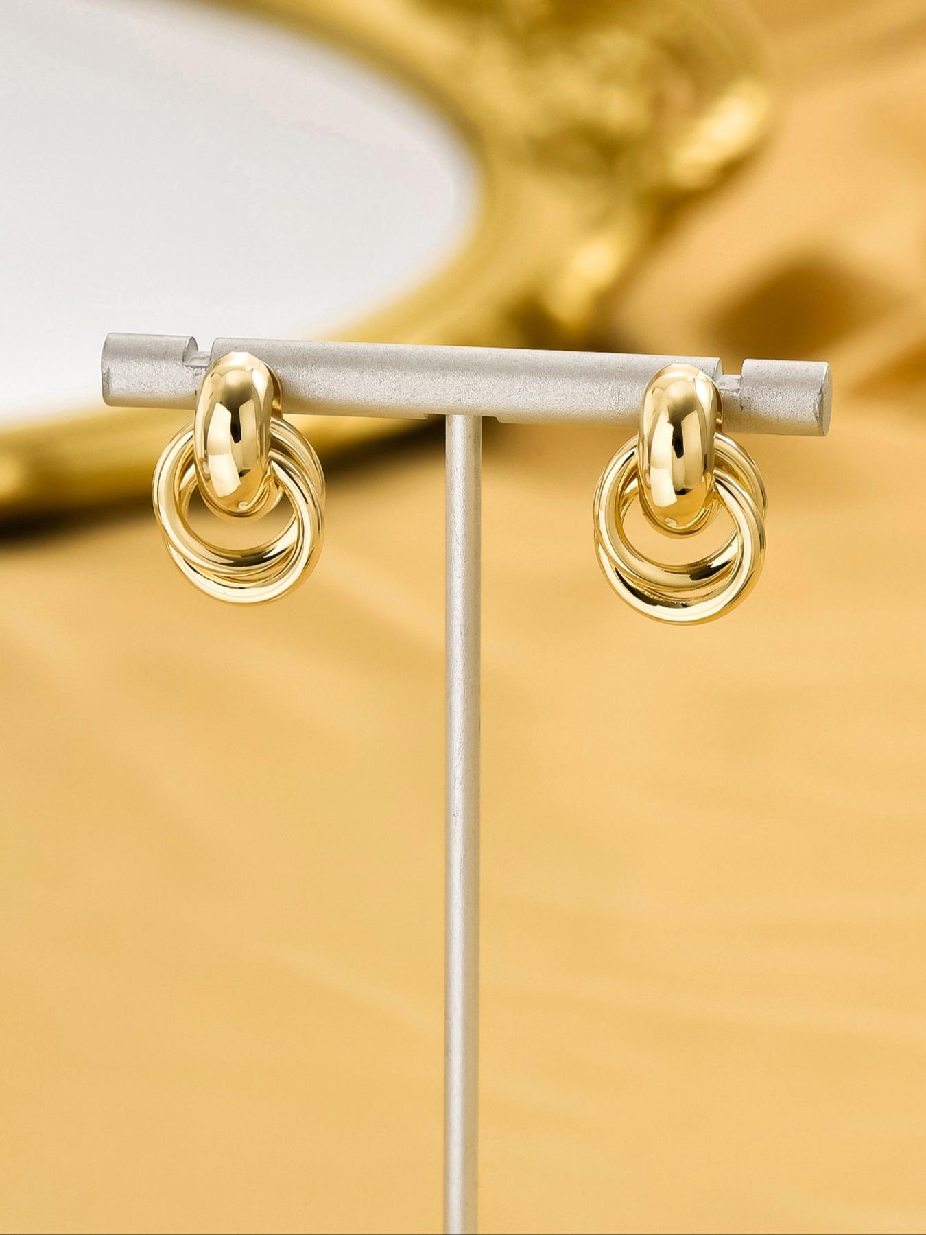 Elegant Knot Design Dangle Earrings for Women, Fashionable Minimalist Stud Earrings for Party & Daily Decor, Trendy All-match & Exquisite Vintage Jewelry for Gift