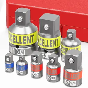 8 count Socket Adapter and Reducer Set, 1/4" 3/8" 1/2" 3/4" 1" Drive  Socket Adapter Set for  Driver Conversions and Power Drill