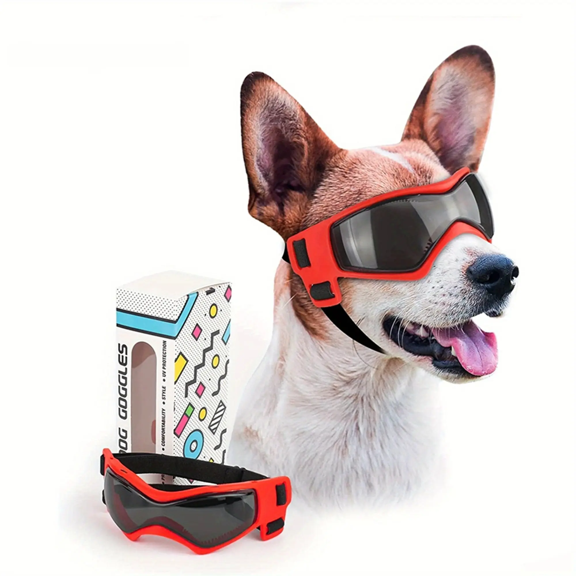 1pc Outdoor Pet Goggles for Small & Medium Dogs, S/M Sizes & Multiple Colors Available