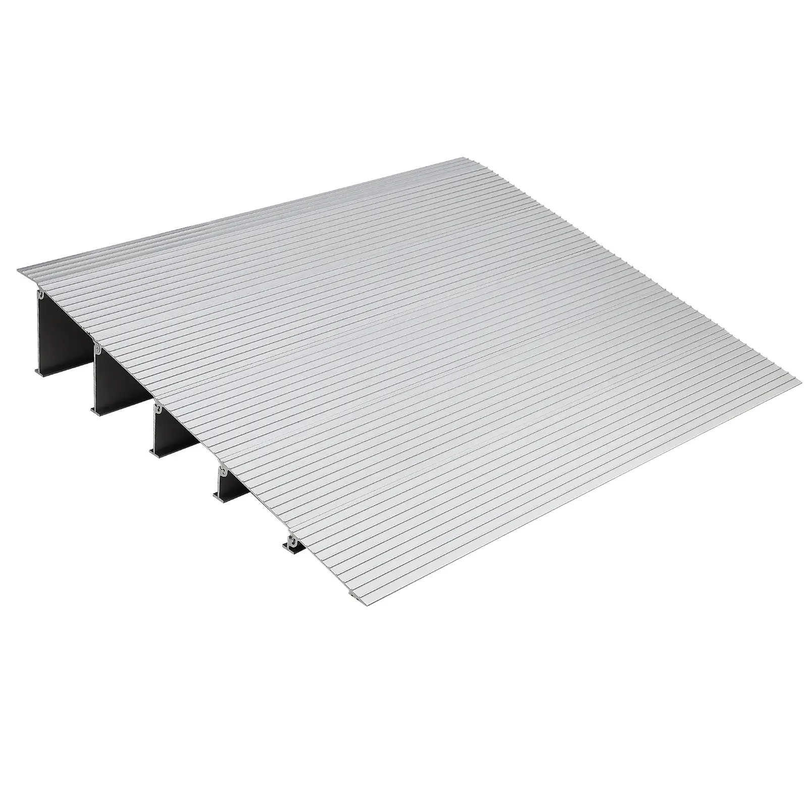 Curb Ramp 1 Inch Rise Entry Ramp for Doorways Aluminum Portable Self Supporting Ramp with 800 Lbs Load Capacity, Adjustable Threshold, Suitable for Wheelchairs, Scooters, and Walkers