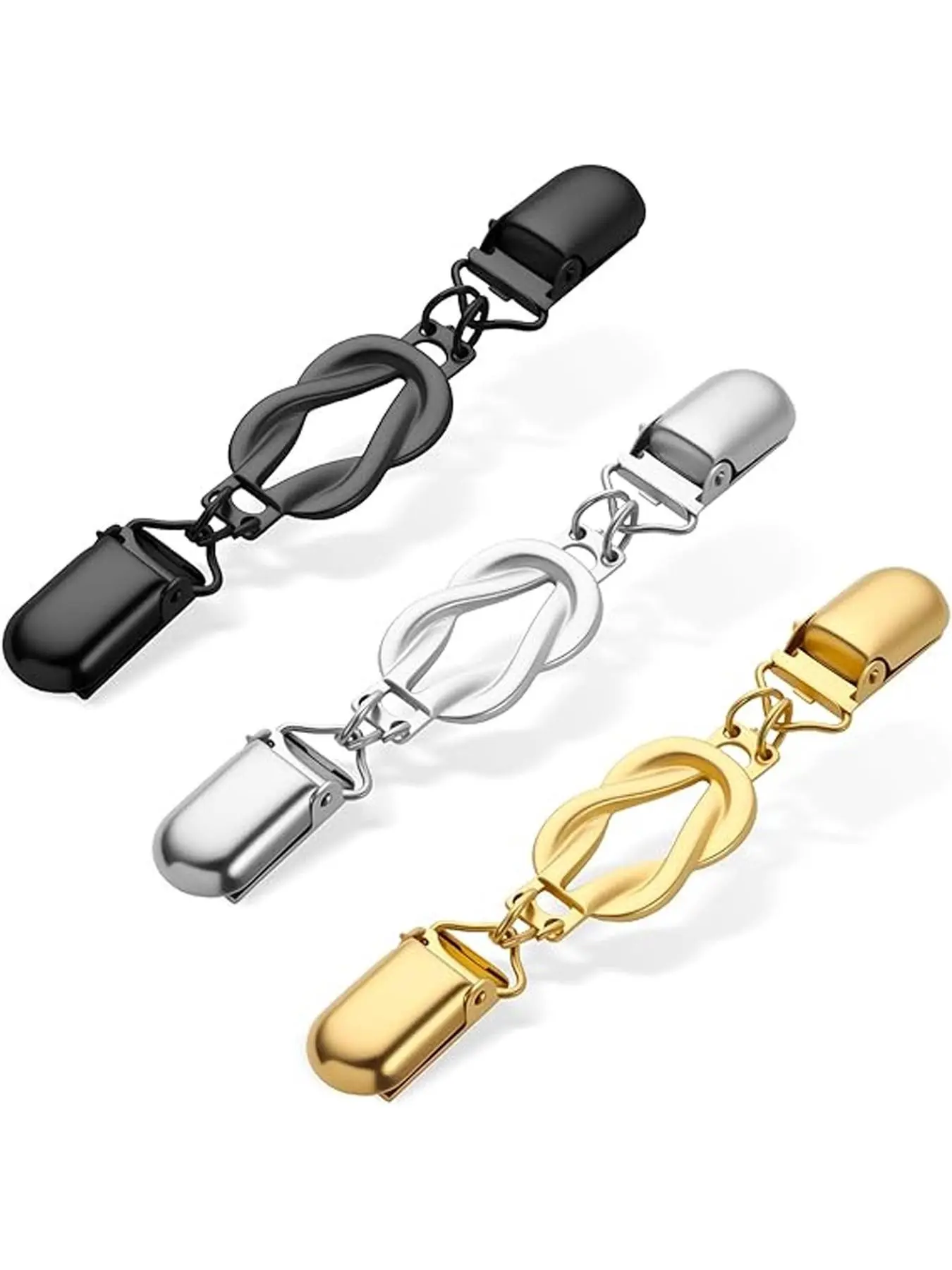 Retro Sweater Clips, Multifunctional Cinch Clips for Shirts & Shawls, Fashion Decor Accessories, Stylish and Versatile Clothing Hardware, Adjustable Clip