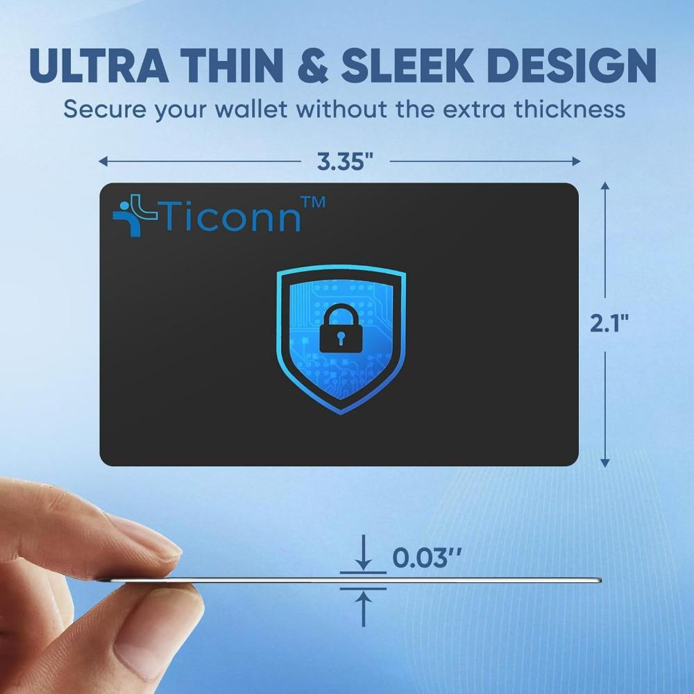 Blocking Cards-4 Pack, Premium Contactless NFC Debit Credit Card Passport Protector Blocker Set For Men,Women, Smart Slim Design Perfectly fits in Wallet/Purse (4)