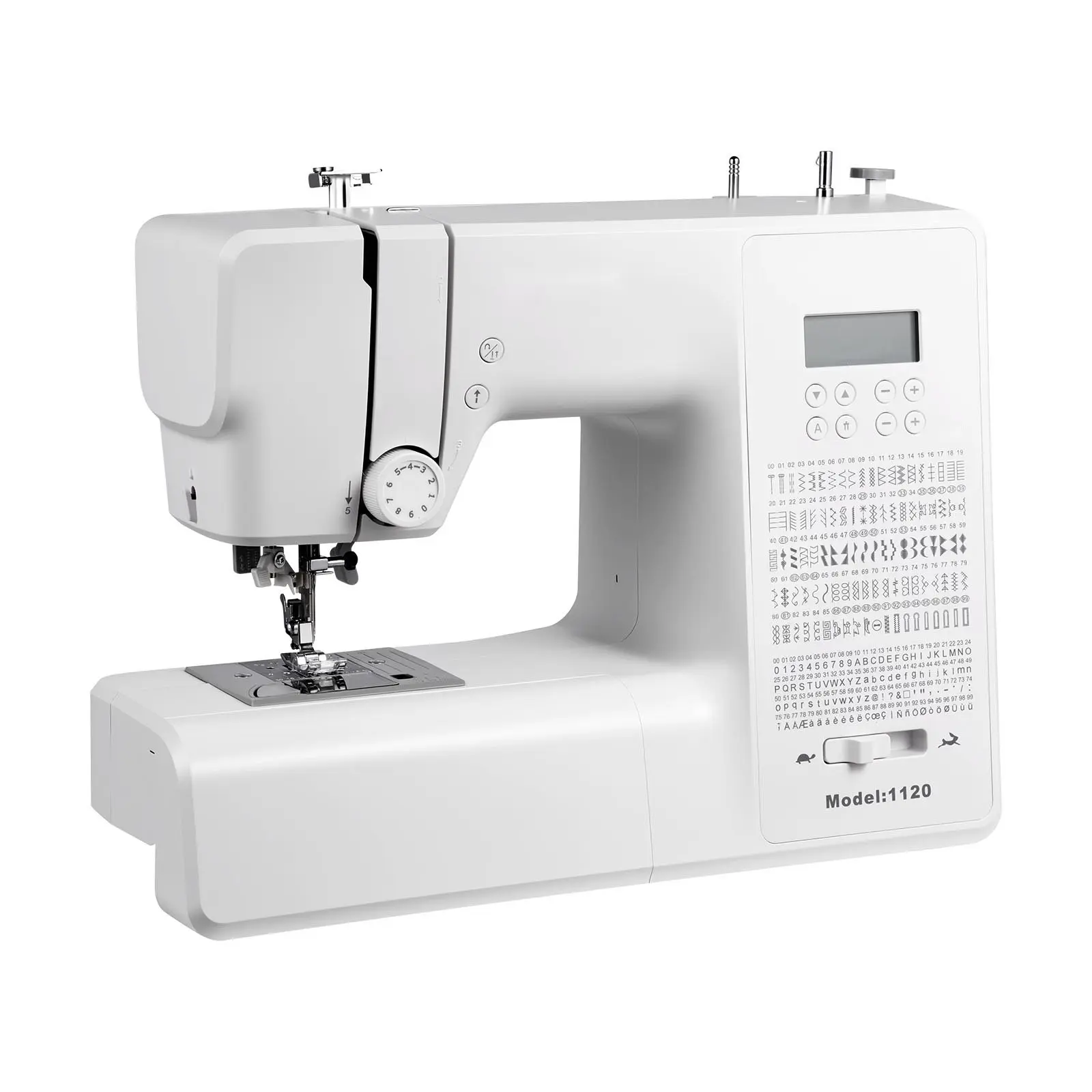 Computerized Digital Sewing Machine With 200 Stitch Applications, LCD Display, Built-In Presser Foot Pressure Adjustment, Automatic Needle Threader, Free Arm, Speed Control, Buttonhole Options, Drop-In Bobbin, Quiet Operation