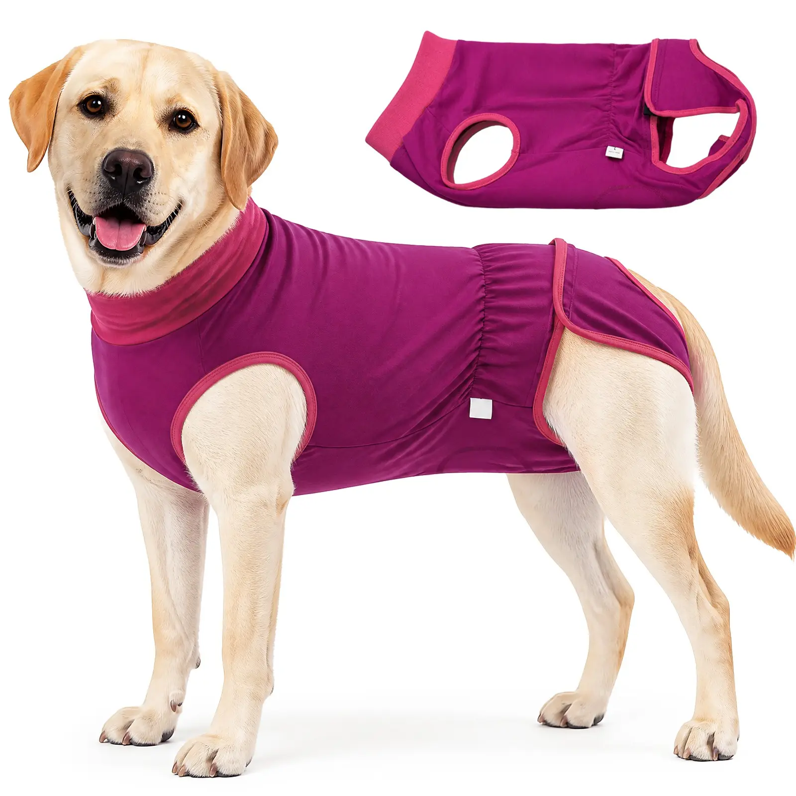 1pc Dog Surgery Suit Spay, Dog Recovery Suit Male Neuter, Pet Clothes Onesie for Surgery Anti Licking Abdominal Wounds Puppy Surgical Recovery Bodysuit Shirt, Substitute E-Collar & Cone, Breathable Spay Suit for Small Medium Large Dogs