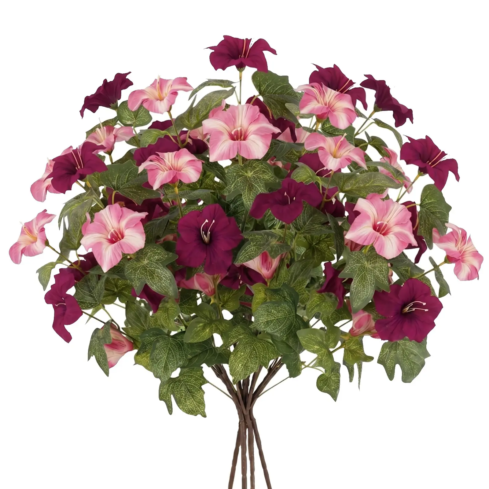 4 Piece Realistic Miniature Petunia Flowers, UV-Resistant, Non-Fading, Artificial Flower Decoration, Silk Decorative, Outdoor Artificial Flowers, Suitable For Spring Garden, Balcony, Patio, Porch, Vase, Indoor Outdoor Decor