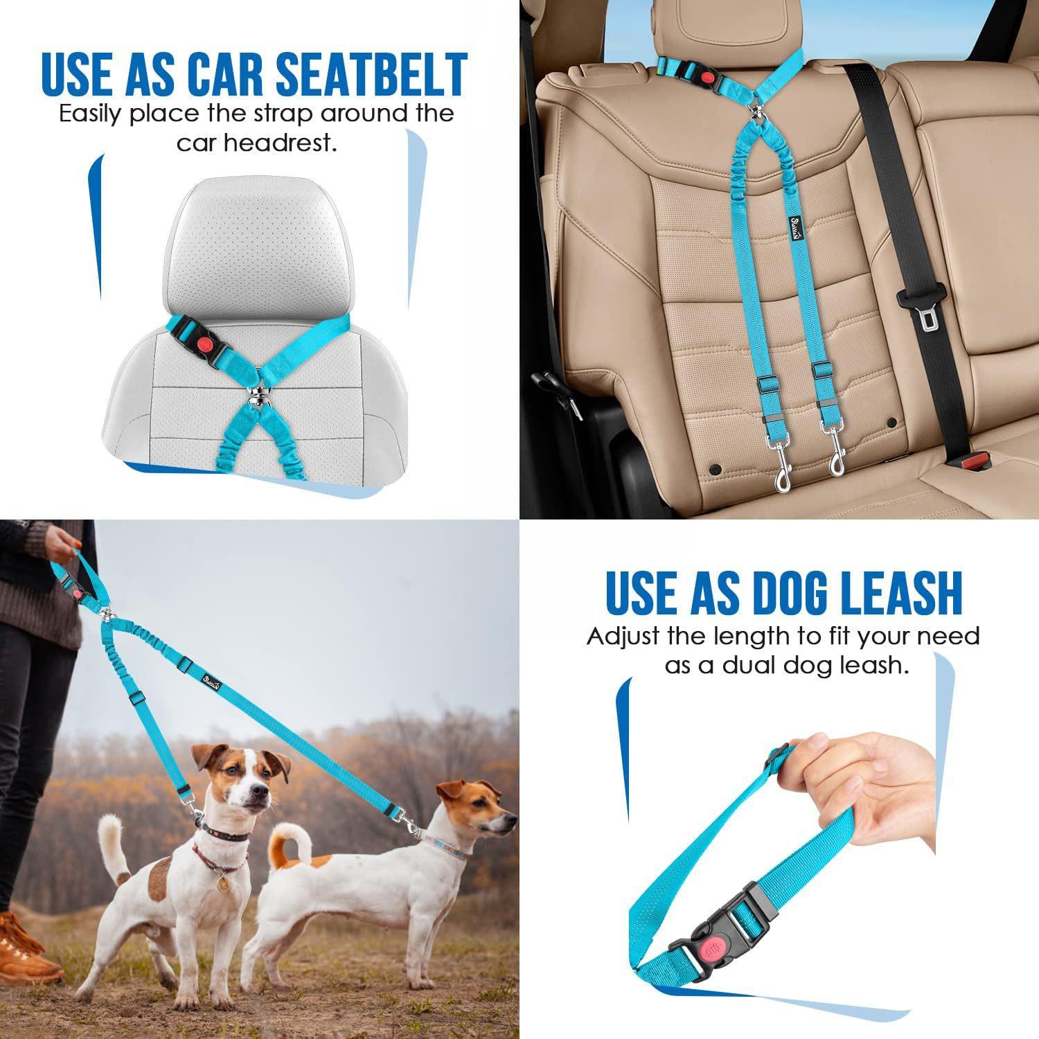 Pet Supplies Double Dog Leash, Coupler Lead, Dog Collar & Pet Safety Belt
